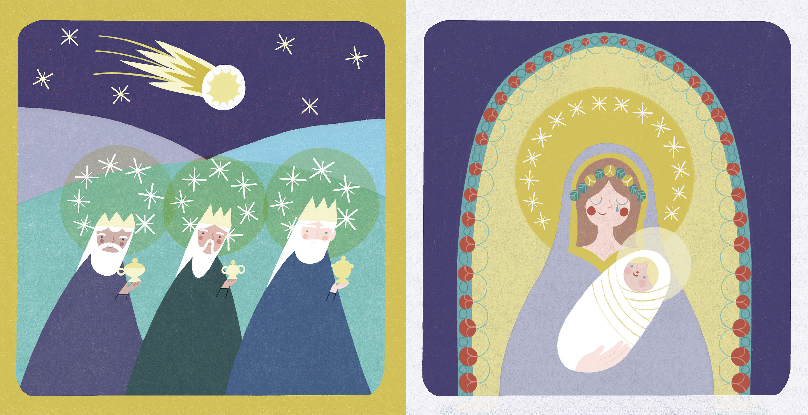 Three kings illustrations